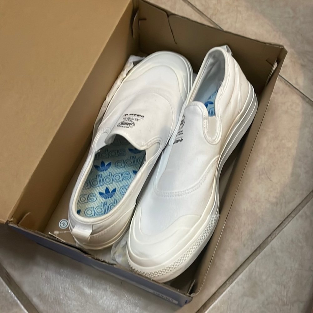 Adidas slip on shoe, all white